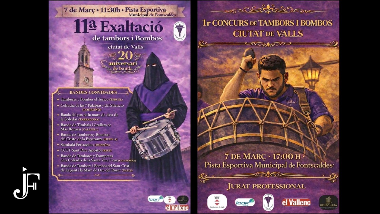 Exaltación y concurso de tambores y bombos Ciudad de Valls. 7/3/2026