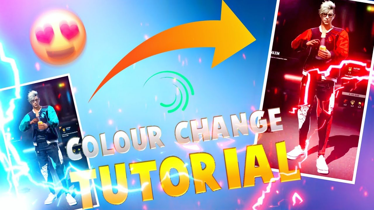 COLOUR CHANGE EFFECT TUTORIAL 💙→❤️ preset alight motion  #miyabhaishorts #freefire #alightmotion