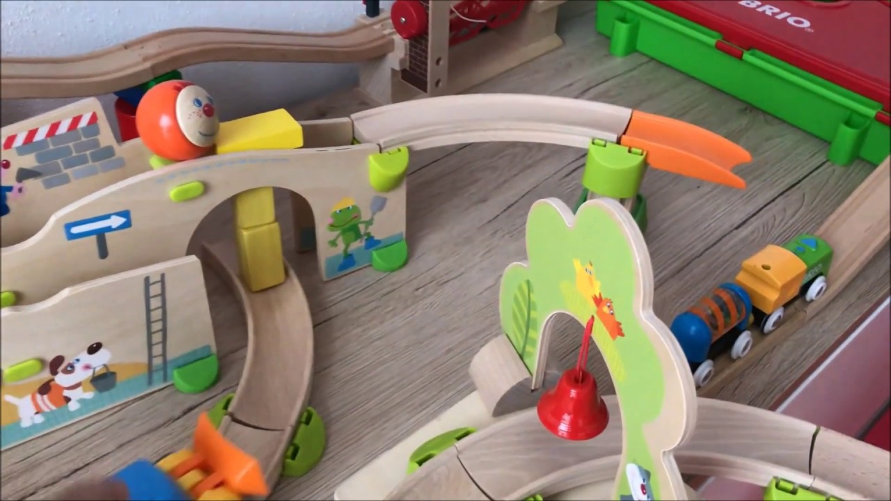 HABA Kullerb&uuml; Kugelbahn und BRIO Eisenbahn - Level 3