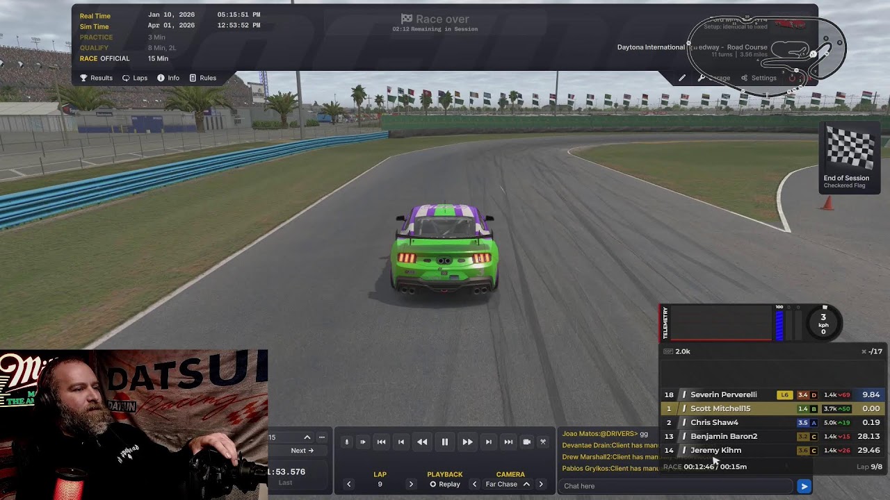 Iracing Live!  Daytona in the GT4 Mustang!  Falken Sports Car Challenge