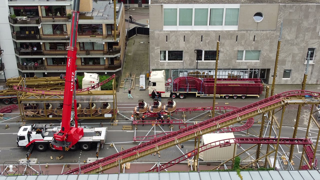 4K | Opbouw Kermis Tilburg 2021 | Woensdagavond | DJI Mini 2 drone
