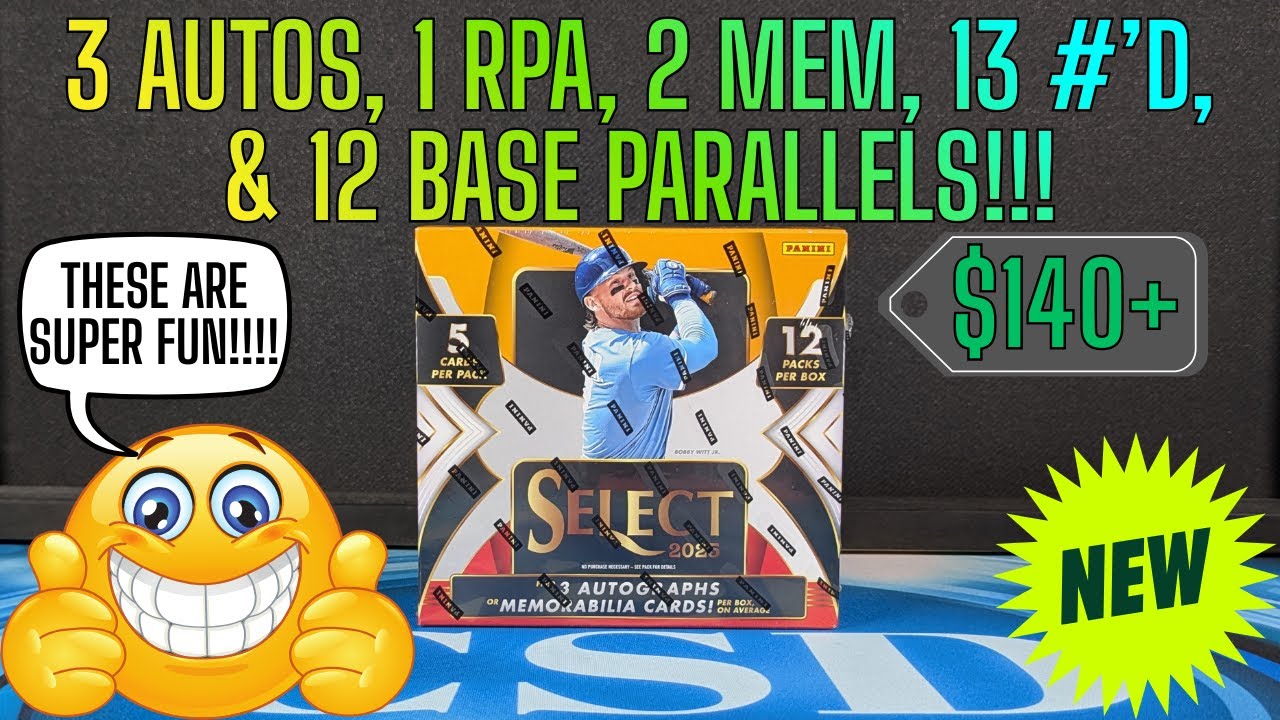 2025 Panini Select Baseball Hobby Box. These were a nice surpirse!