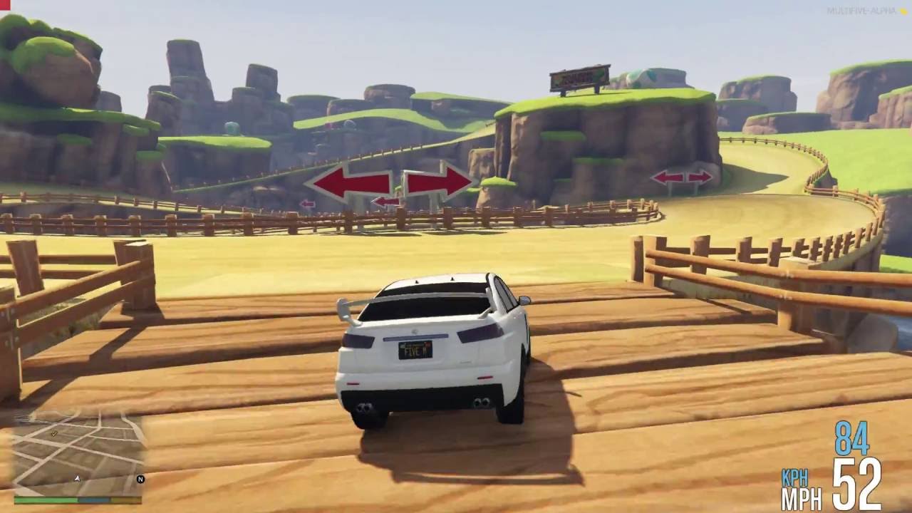 Luigi Mario Kart Drifting | Grand Theft Auto V (MultiFive)