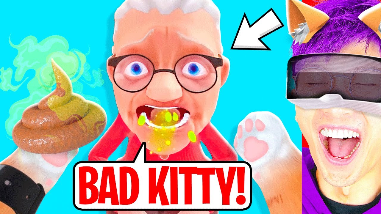 ПРАНКИРУЕМ НАШУ БАБУШКУ КОТОМ В VR!? (Я КОТ СМЕШНЫЕ МОМЕНТЫ!)