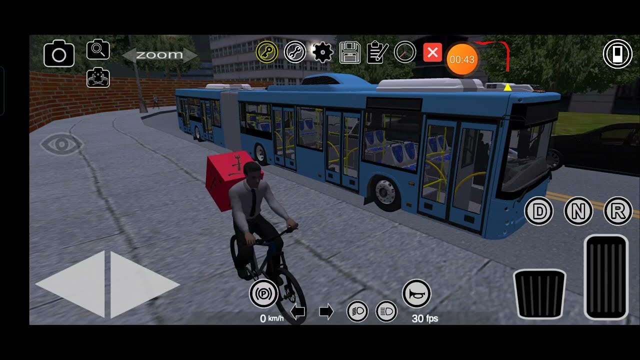 Поездка на MAZ 215.069 (2020) в Proton Bus Simulator. (Цвет:синий).