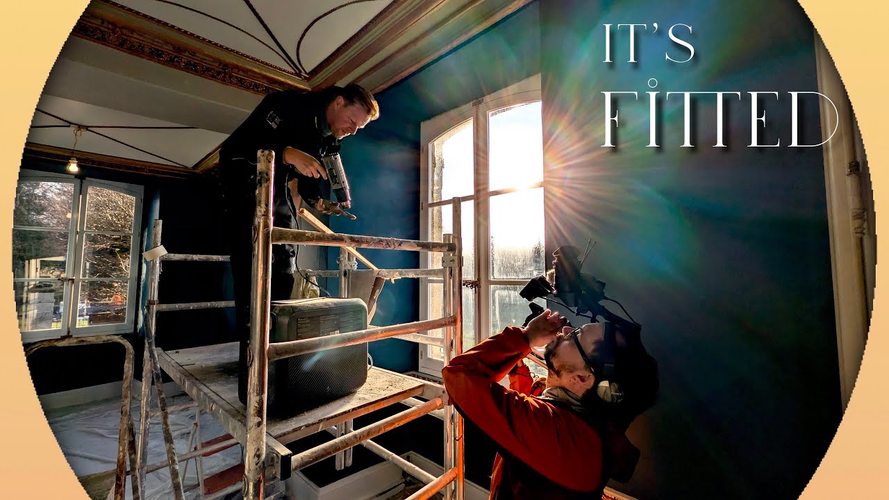 INSTALLING The HUGE Chateau Murals 
