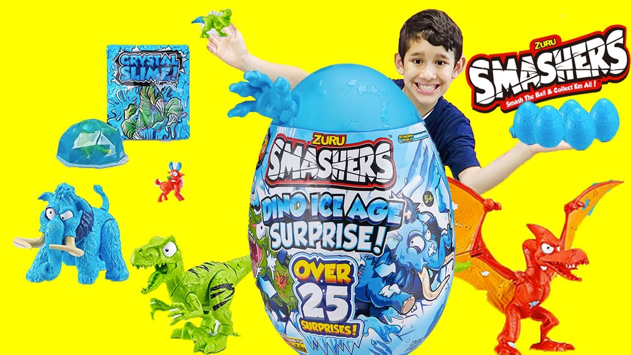 Smashers Series 4 Dino Ice Age Surprise! Giant Egg Review !