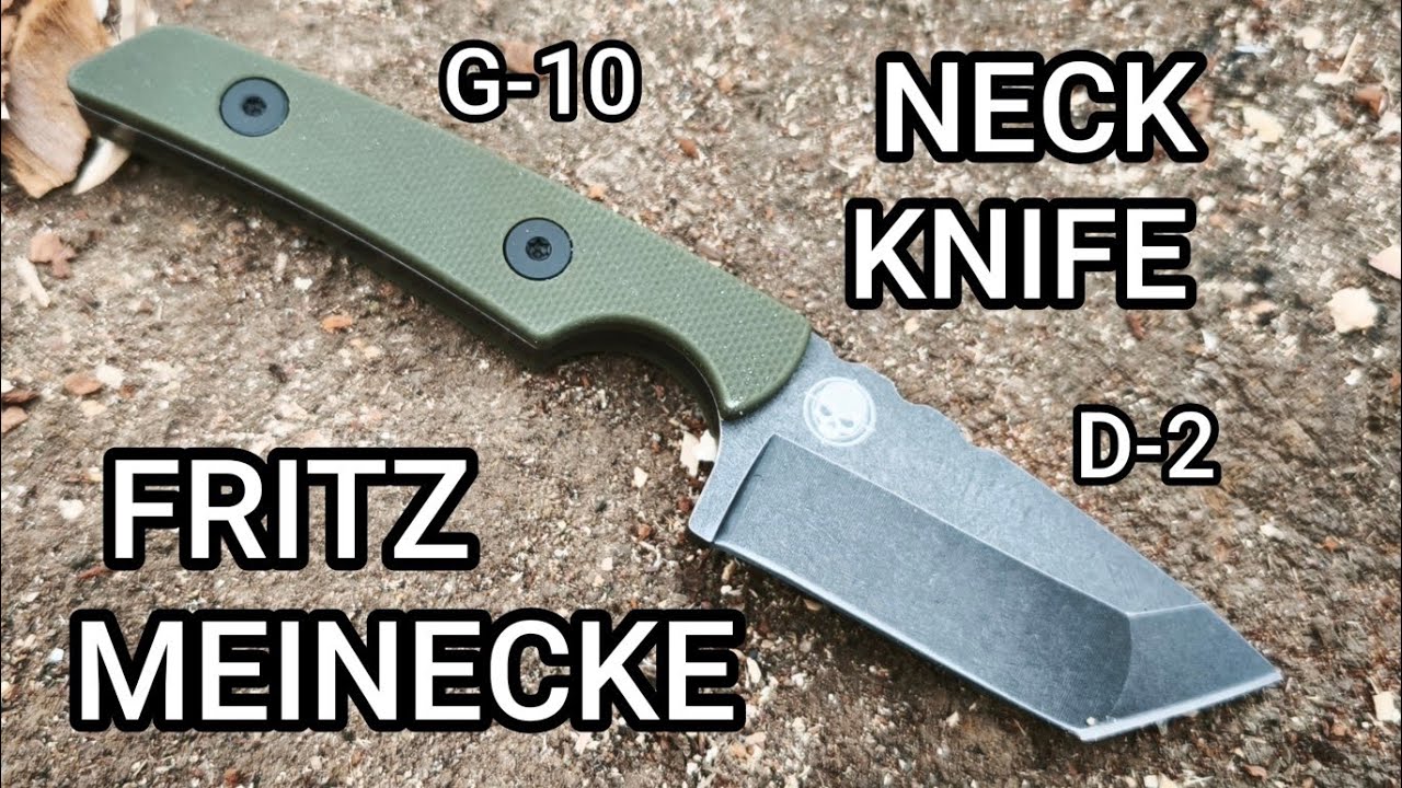 Fritz Meinecke Tanto Messer Neck-Knife Odenwolf EDC D-2 Stahl G-10 Griffschalen 42a Test Review 