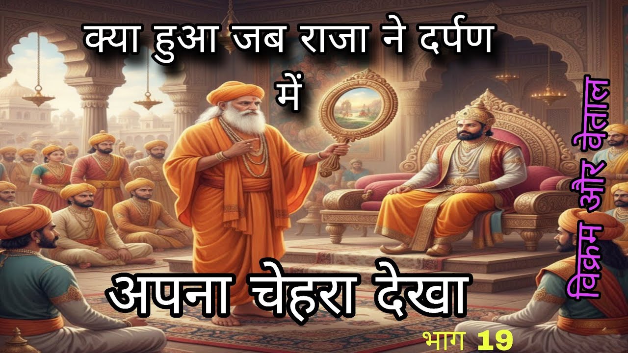 क्या हुआ जब राजा ने दर्पण में अपना चेहरा देखा! विक्रम और वेताल की कहानियां! हिंदी कहानियां!