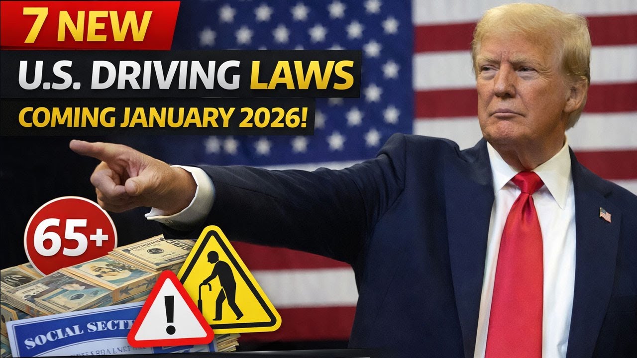 Breaking: 7 New U.S. Driving Laws Begin In January 2026 &mdash; Seniors 65+ Stay Alert!