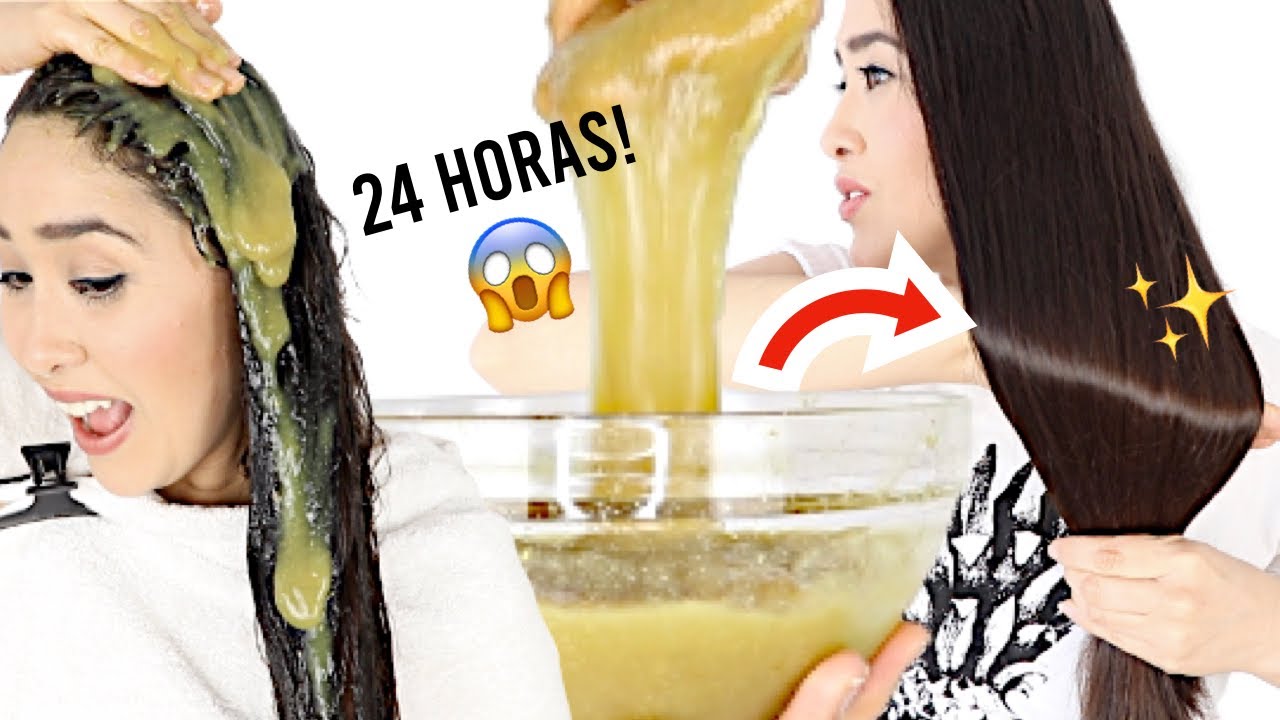 DEJE GEL DE FENOGRECO EN MI CABELLO POR 24 HORAS Y MIRA LO QUE PASO 😱OVERNIGHT FENUGREEK GEL MASK🌙