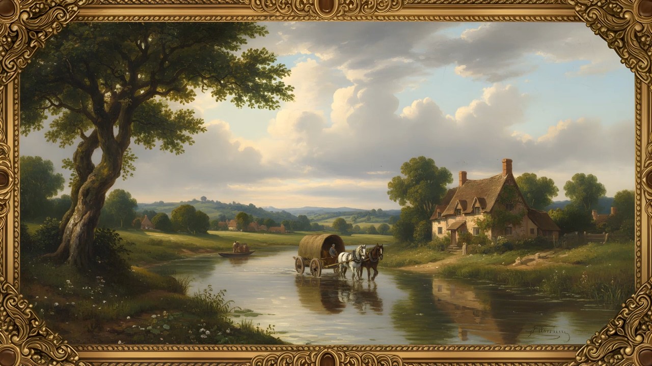 The Hay Wain | 8K UHD Realism Museum Art | 5 Hours  Live Frame TV for Wall