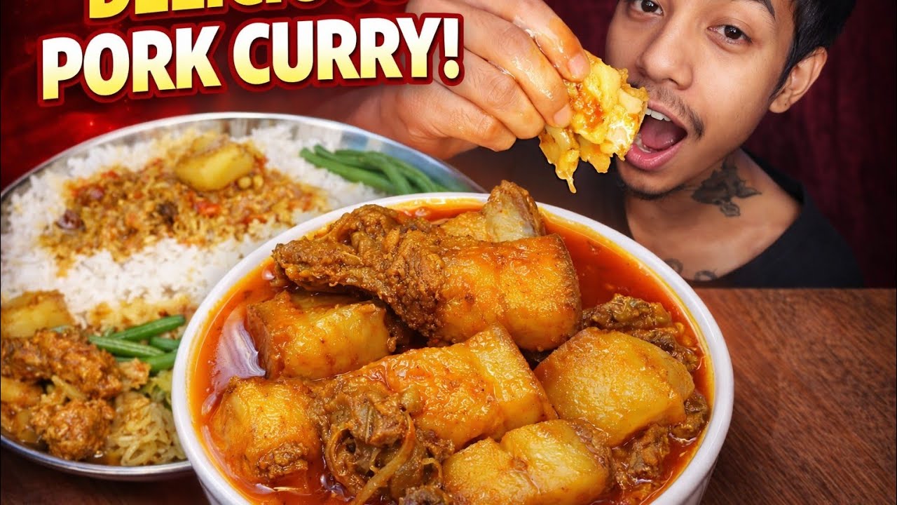 Chicken Curry With Pork Boil 😋//Dibayjit food and Vlogs//P...