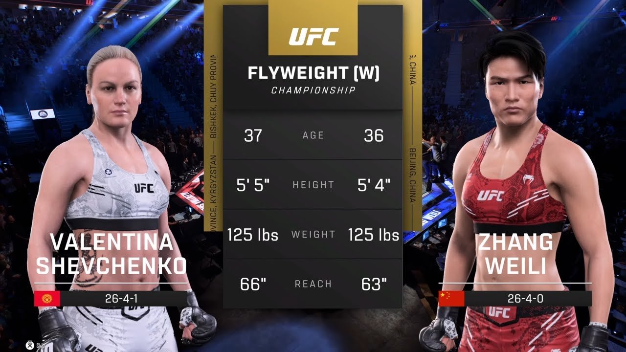 EA Sports UFC 5 Gameplay Valentina Shevchenko vs Weili Zhang