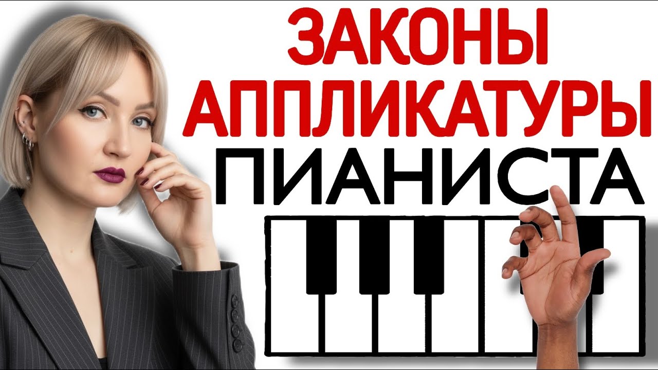 Аппликатура пианиста. Законы аппликатуры. Порядок пальцев при игре на фортепиано.