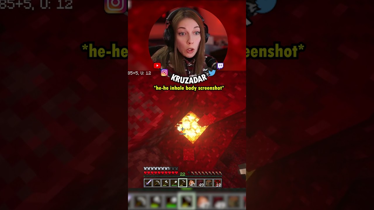 Kruzadar Minecraft shroomlight JUMPSCARE #shorts