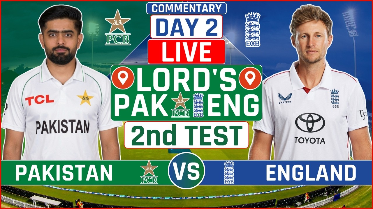Pakistan vs England 2nd Test Live Score | PAK vs ENG 2nd Test Day 2 Live Audio Commentary