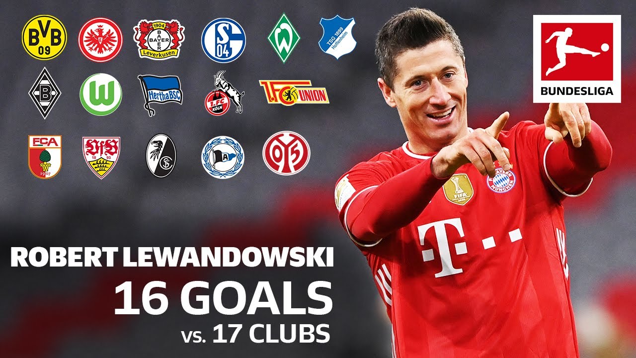 Lewandowski vs. All Bundesliga Clubs &ndash; 16 Goals vs. 17 Clubs &bull; 2020/21