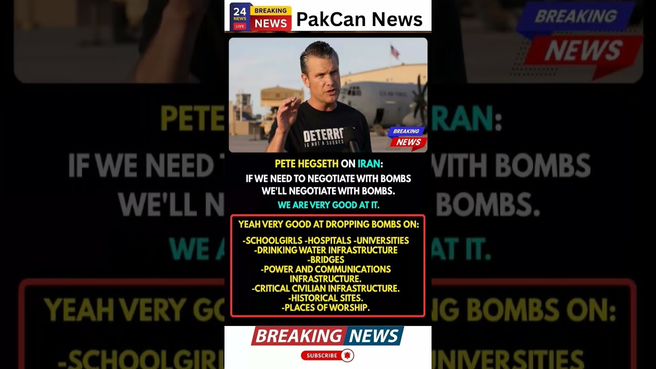 Pete Hegseth&rsquo;s Remarks Fuel Debate Over War and Diplomacy | PakCan News
