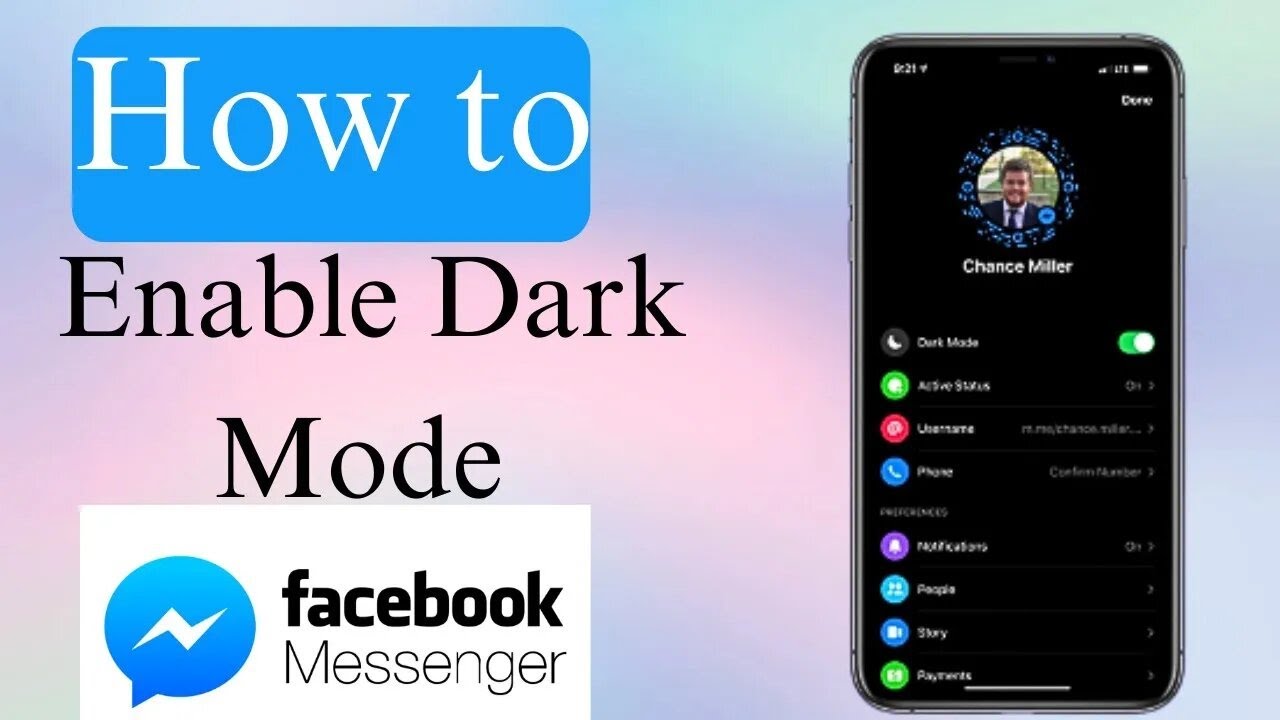 How to Turn On Dark Mode on Facebook Messenger | 2025 Tutorial