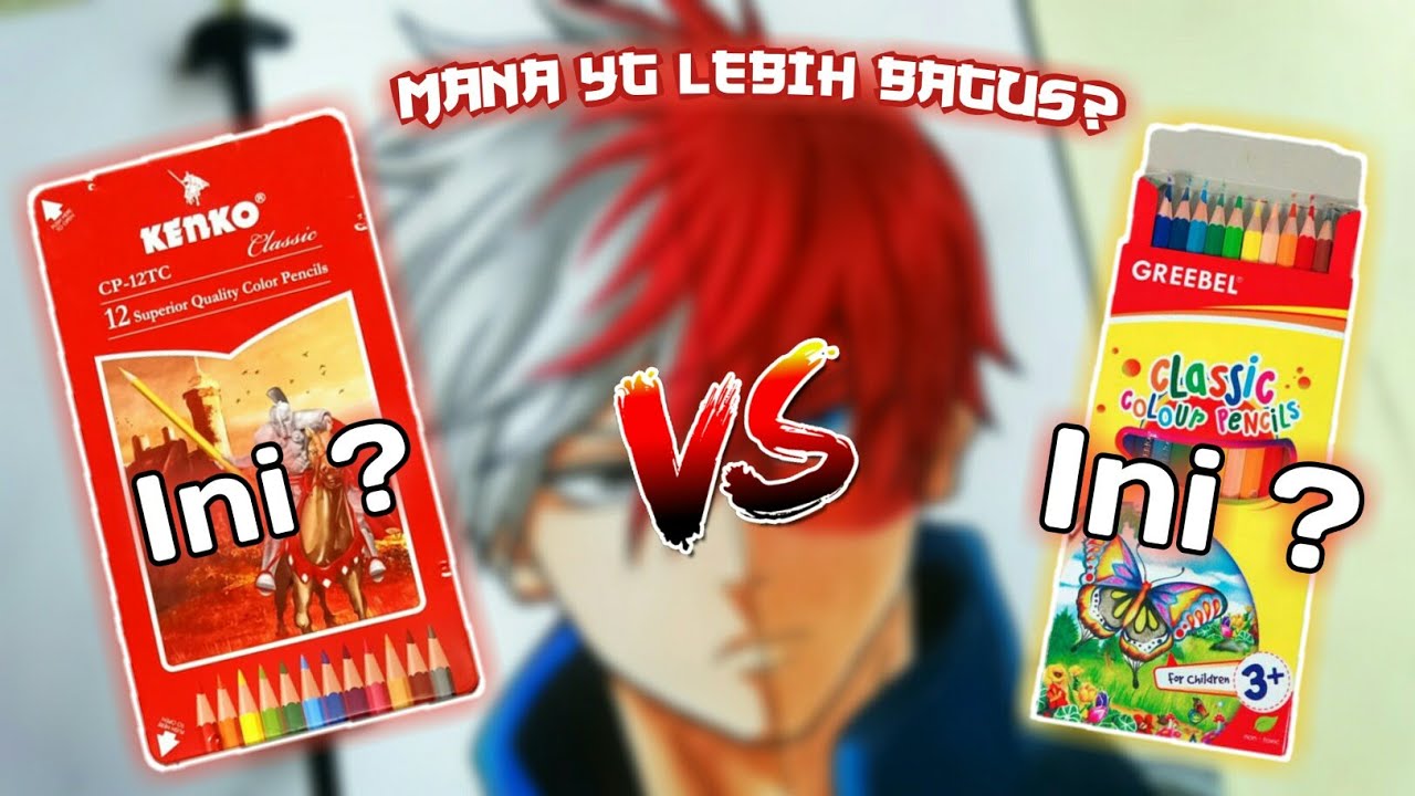 Perbedaan Warna, Pensil Warna KENKO Vs GREEBEL