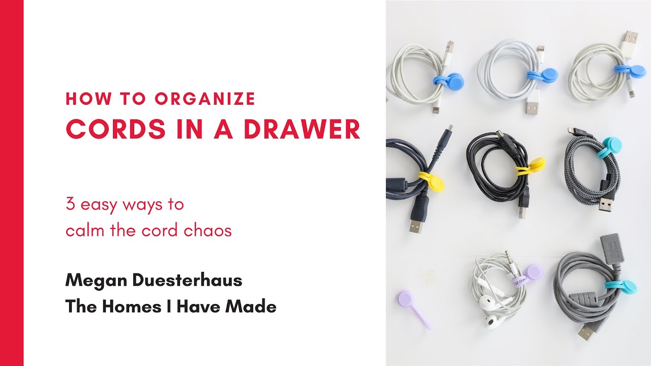 How to Organize Cords In a Drawer