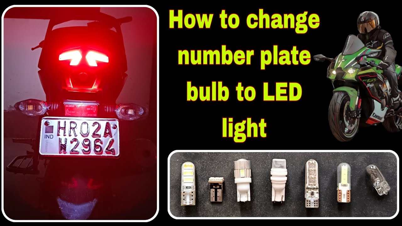 How to change number plate bulb to LED light | change number plate light