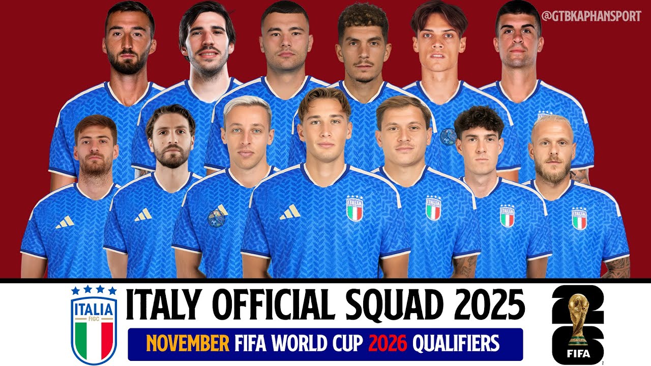Italy's Official Squad for FIFA World Cup 2026 qualifiers | FIFA Day November 2025