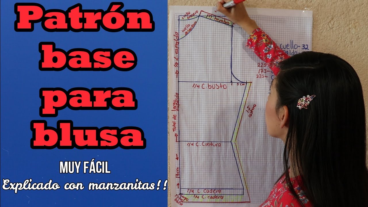 Cómo hacer una blusa? | trazo base | muy fácil, explicado con manzanitas.