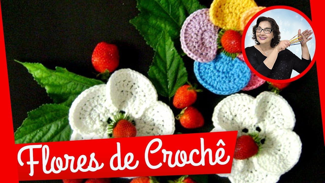 COMO FAZER ESSA LINDA FLOR DE CROCHE - PARTE 1 - FLORES EDINIR CROCHE