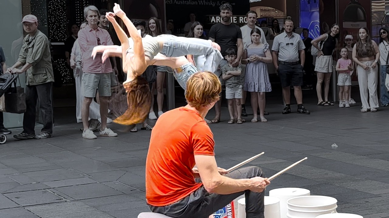 When the crowd is full of acrobats