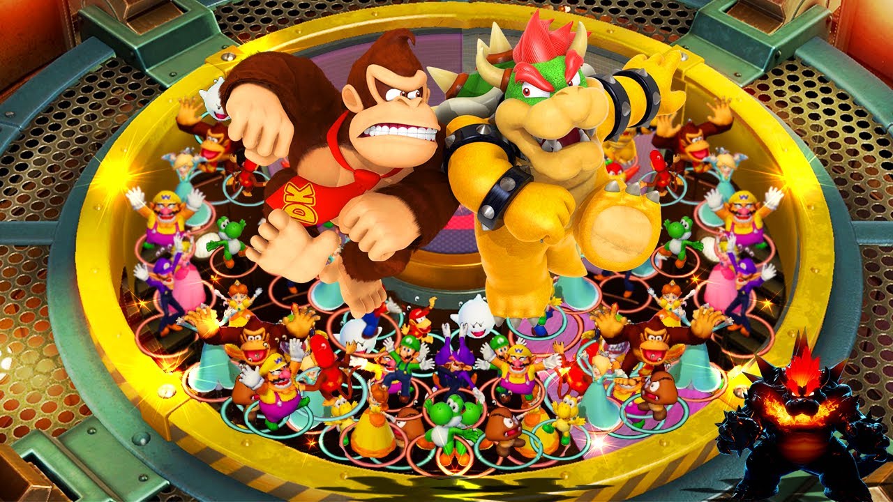 Super Mario Party - Lucky Team Neighbor Battles - Bowser Brothers vs Donkey Kong Brothers