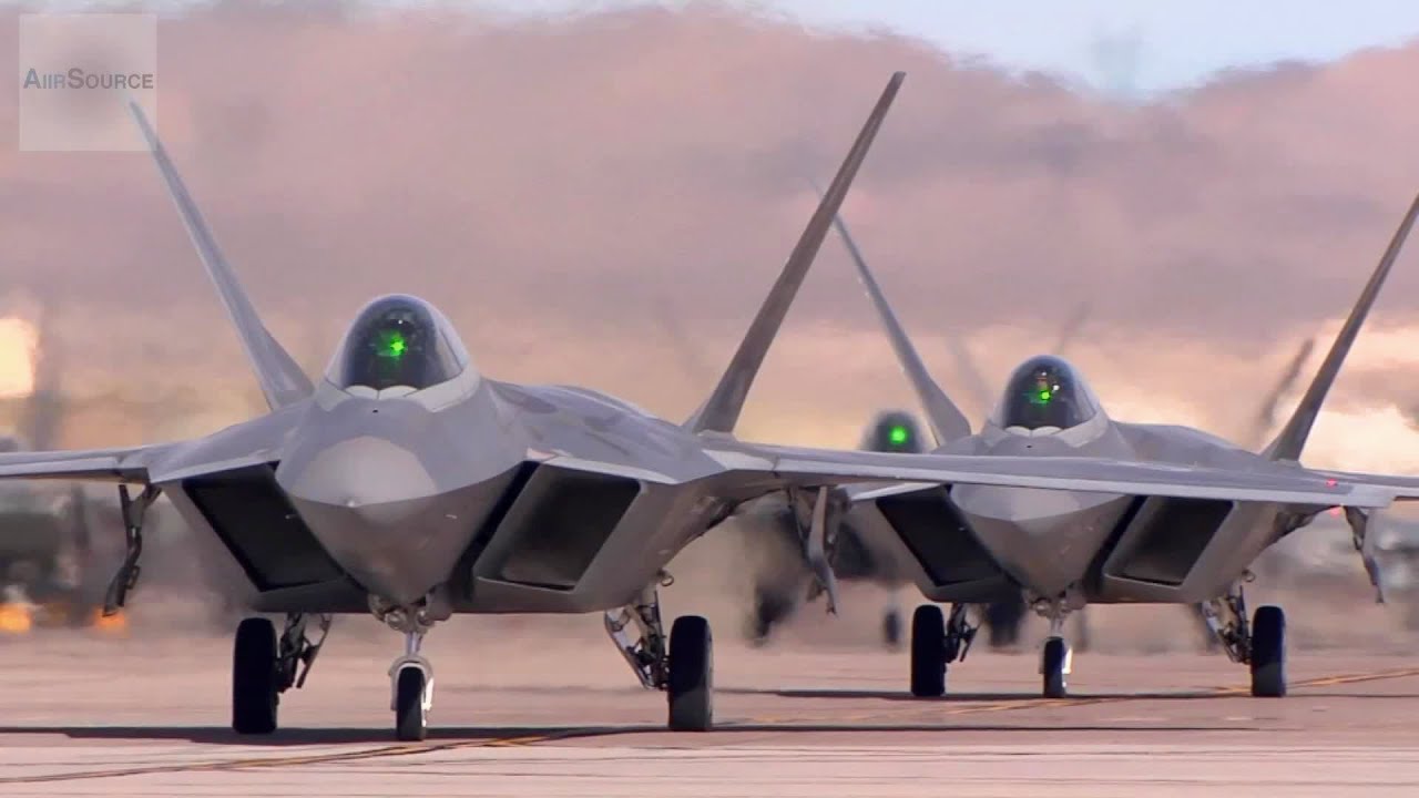 World's Most Advanced Fighter Jet: F-22 Takeoff/Landing