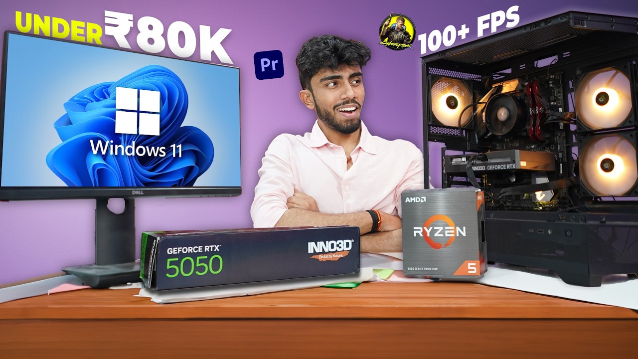 Best Budget RTX Gaming PC ⚡(100+ FPS)  For Content Creators & Gamers - RS/- 80K PC BUILD in 2026