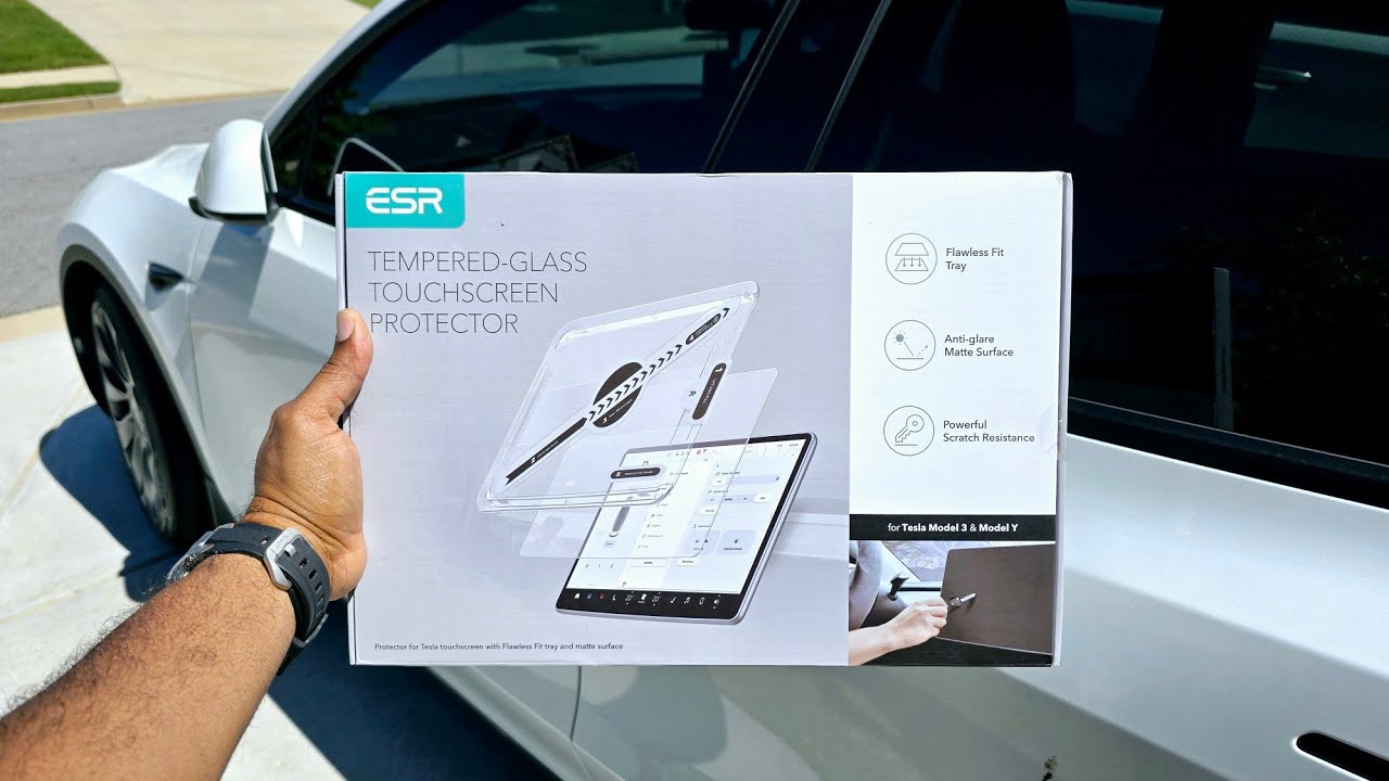 Protect Your Tesla Display with ESR's Tempered Glass Screen Protector...