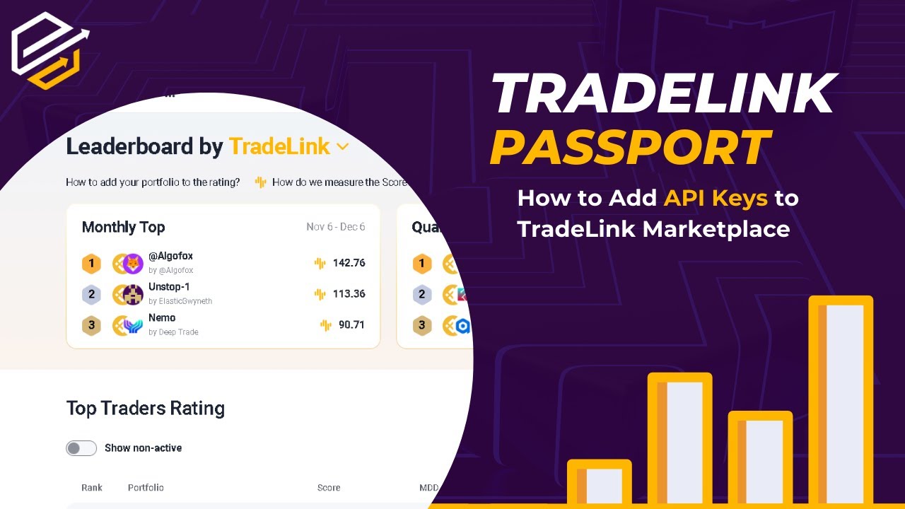 Как добавить API ключи на TradeLink Passport