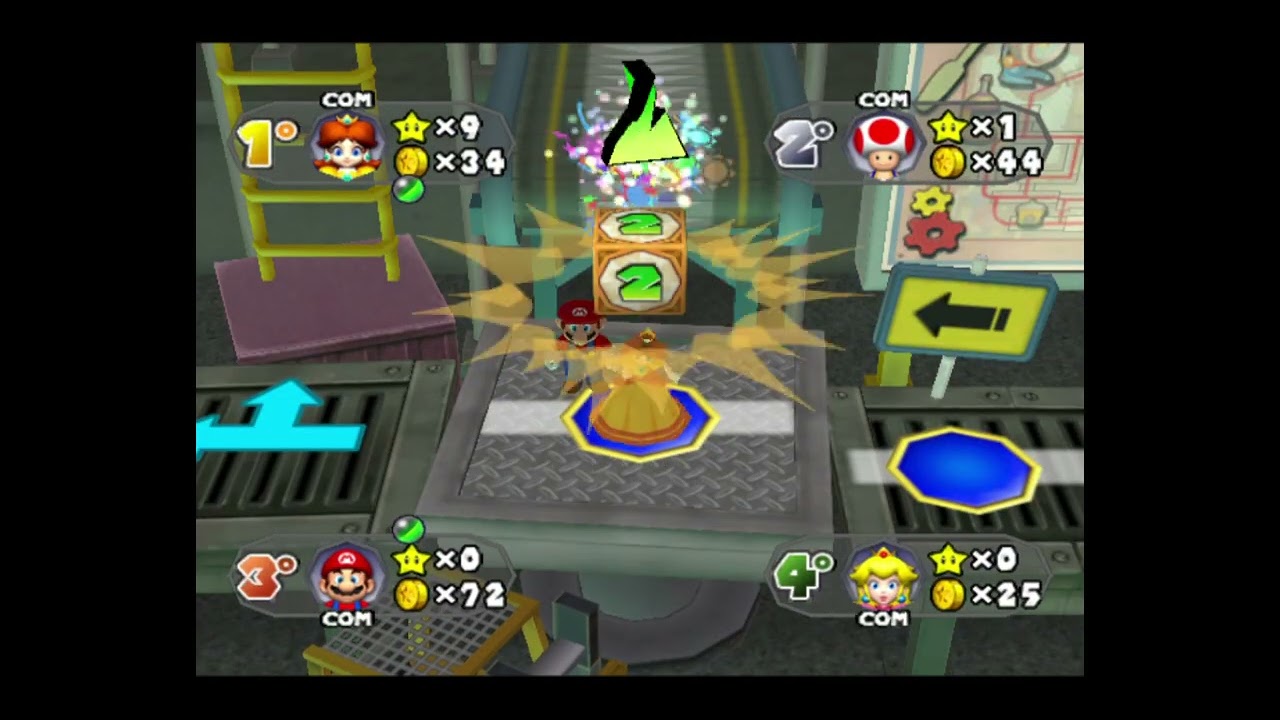 Mario Party 6 Daisy Vs Mario Vs Toad Vs Peach In E. Gadd’s Garage