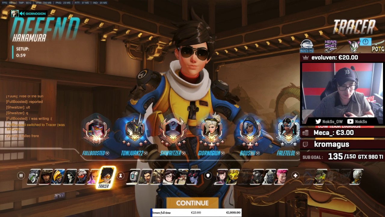 [Season 4: 4300 SR] NokSs | Tracer, McCree, Soldier:76 | Hanamura Pro Gameplay