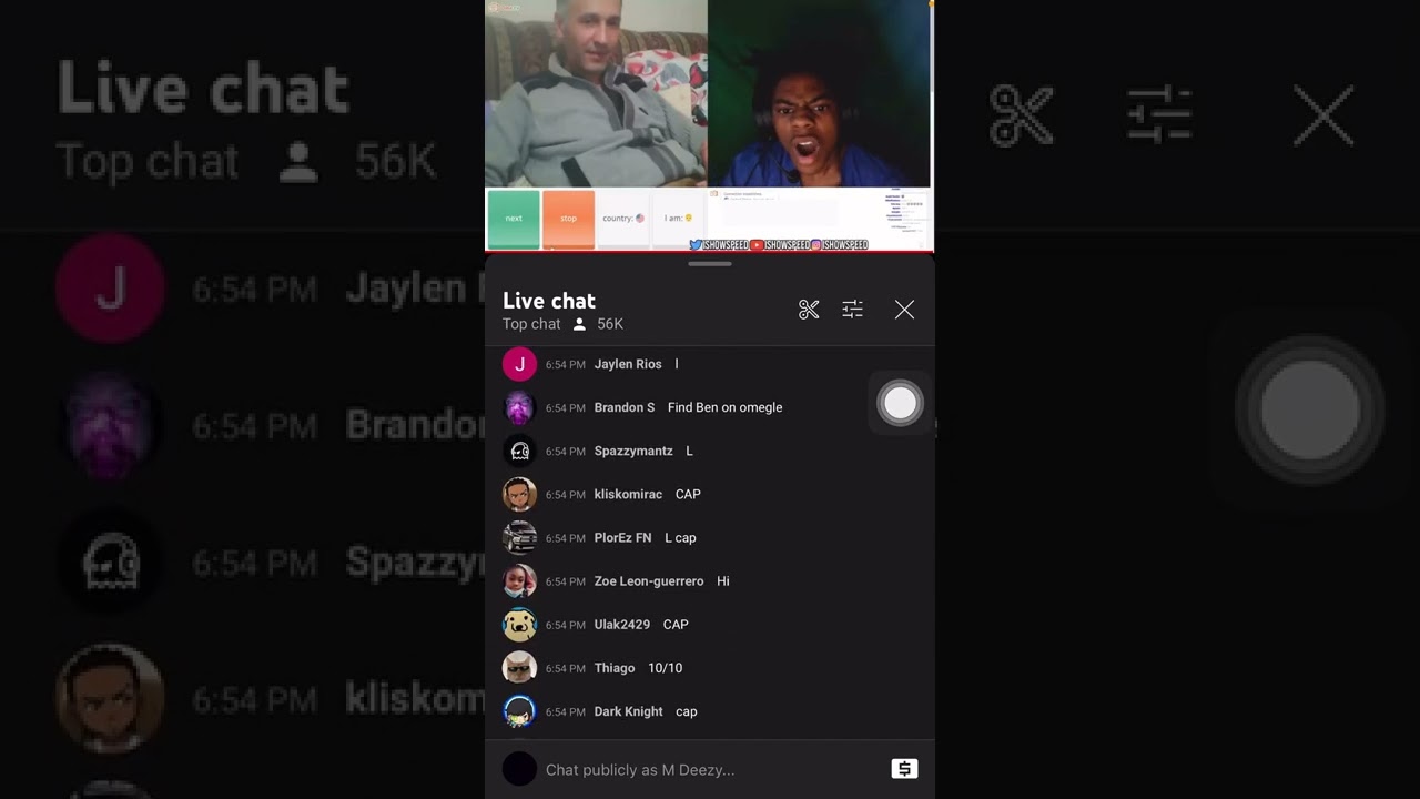 Ishowspeed gets flashed on omegle