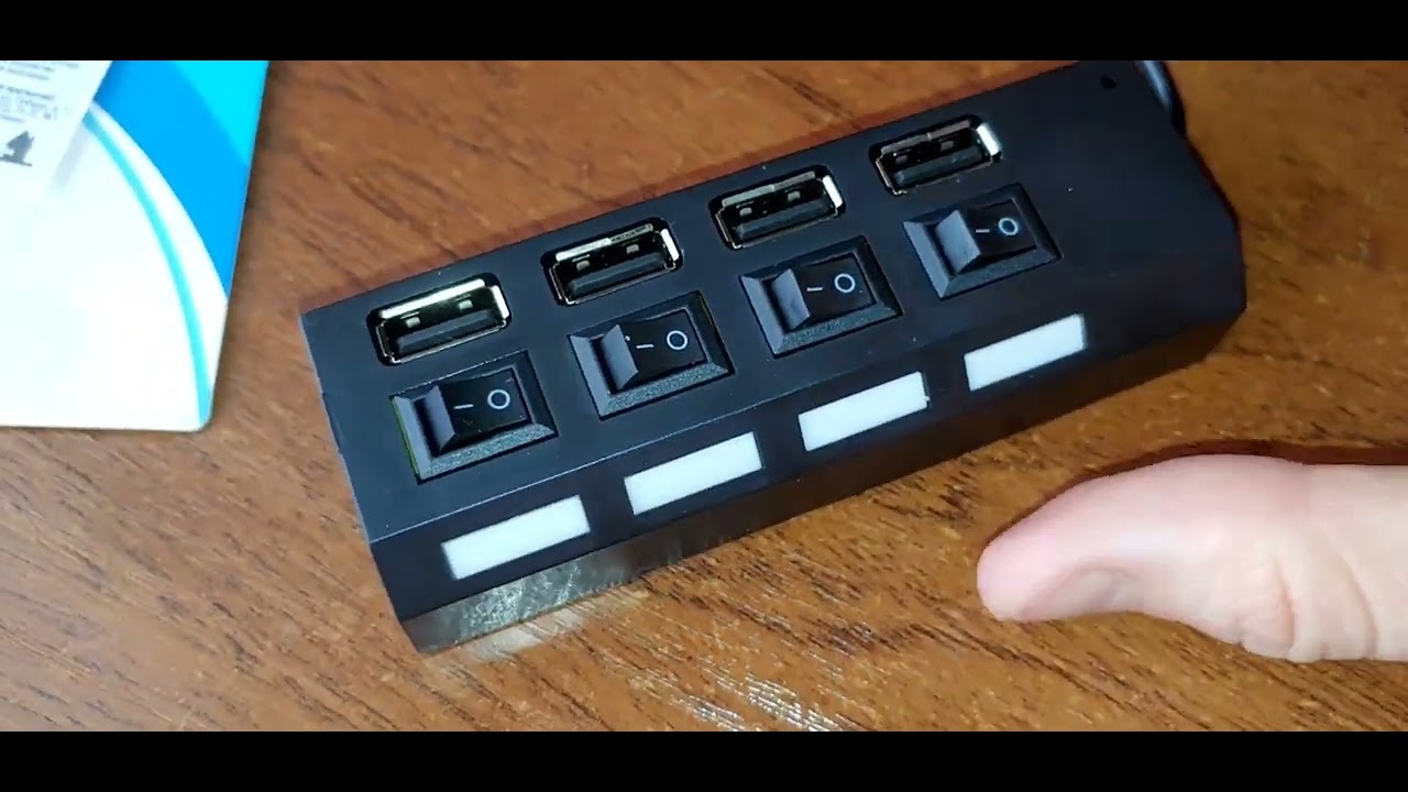 Разветвитель USB 4в1 от FLARX – Обзор | Разветвитель USB с подсветкой и кнопками под каждый выход.