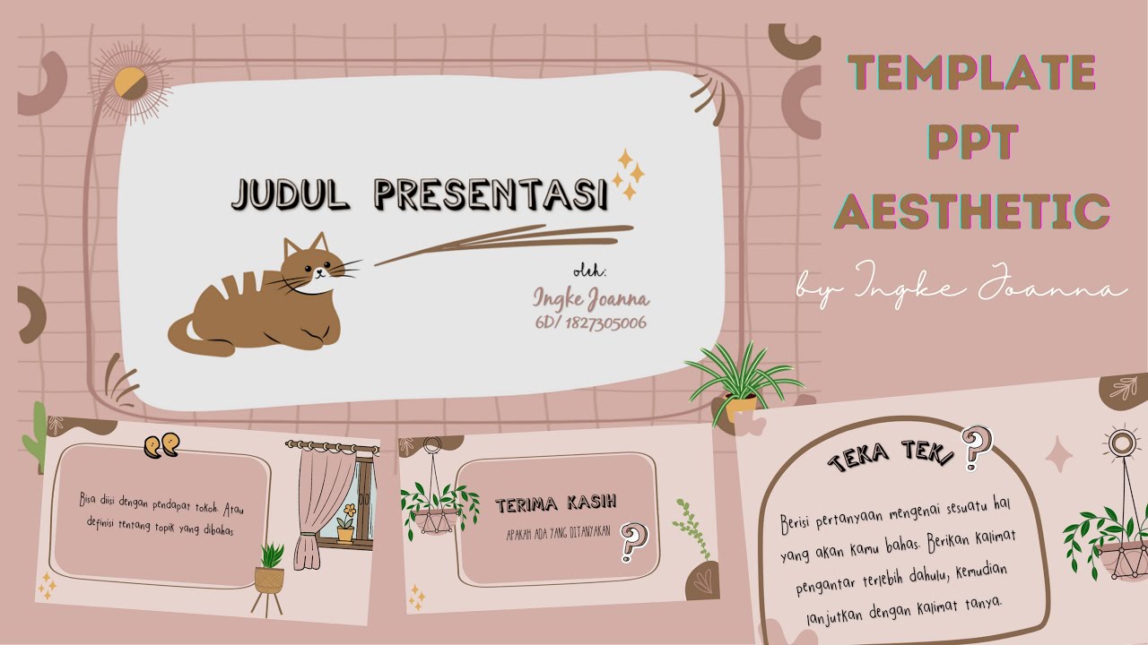 Aesthetic PPT #5 II Template PPT Gratis Dusty Purple Theme II Tutorial Membuat PPT Aesthetic