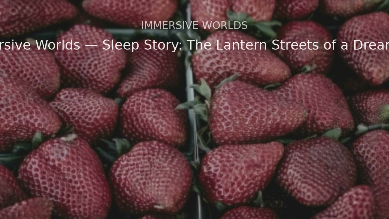 Immersive Worlds &mdash; Sleep Story: The Lantern Streets of a Dream City