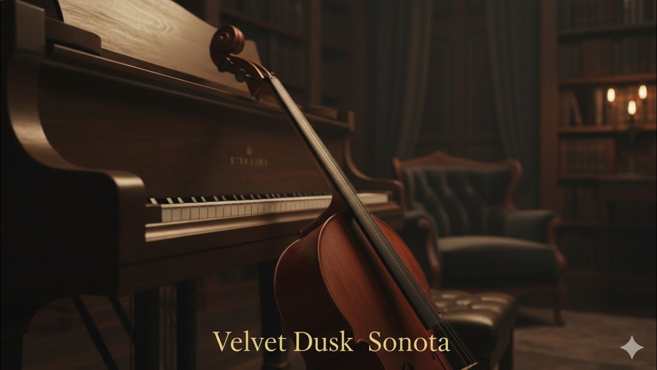 Velvet Dusk Sonata - Gentle Cinematic Piano & Cello for Elegant Mystery & Deep Focus