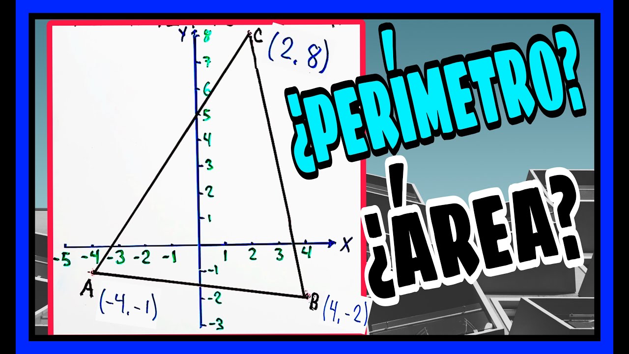 PERÍMETRO Y ÁREA DE UN TRIÁNGULO EN EL PLANO CARTESIANO | ¿Cómo se calcula?