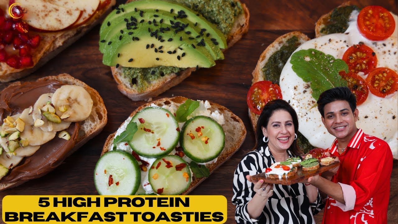 5 High Protein Breakfast Toasties Recipes | Vegetarian Recipe | Chef Amrita Raichand