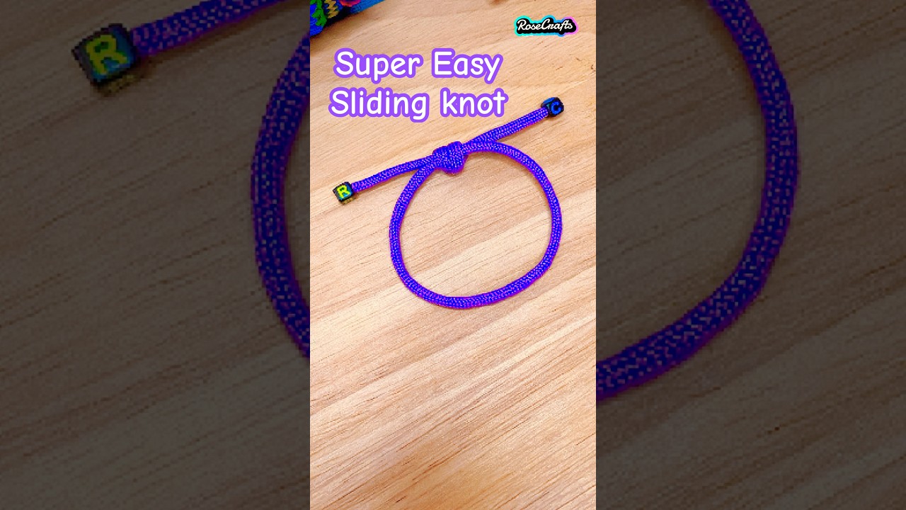 Easy sliding knot #bracelet #shorts #diy #paracord #knot #tutorial #craft #rosecrafts