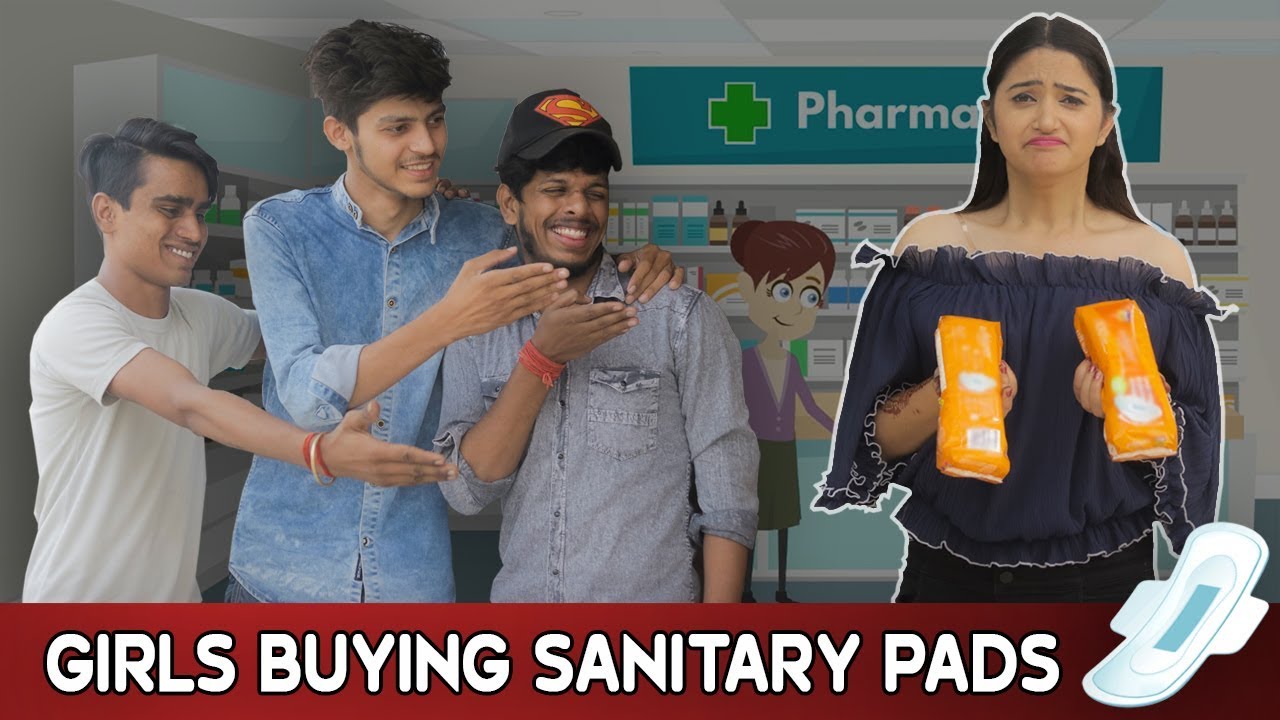 GIRLS BUYING SANITARY PADS || Sibbu Giri