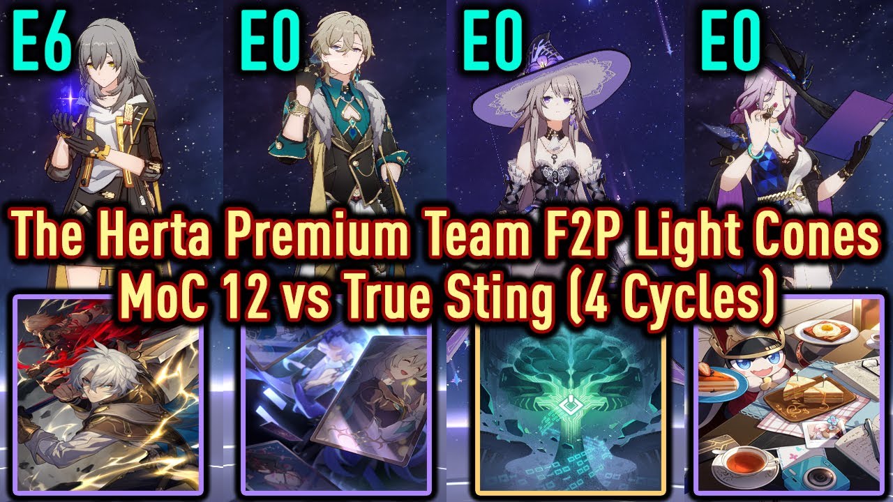 F2P E0S0 The Herta + Remembrance MC | MoC 12 vs True Sting (4 Cycles) | Honkai: Star Rail