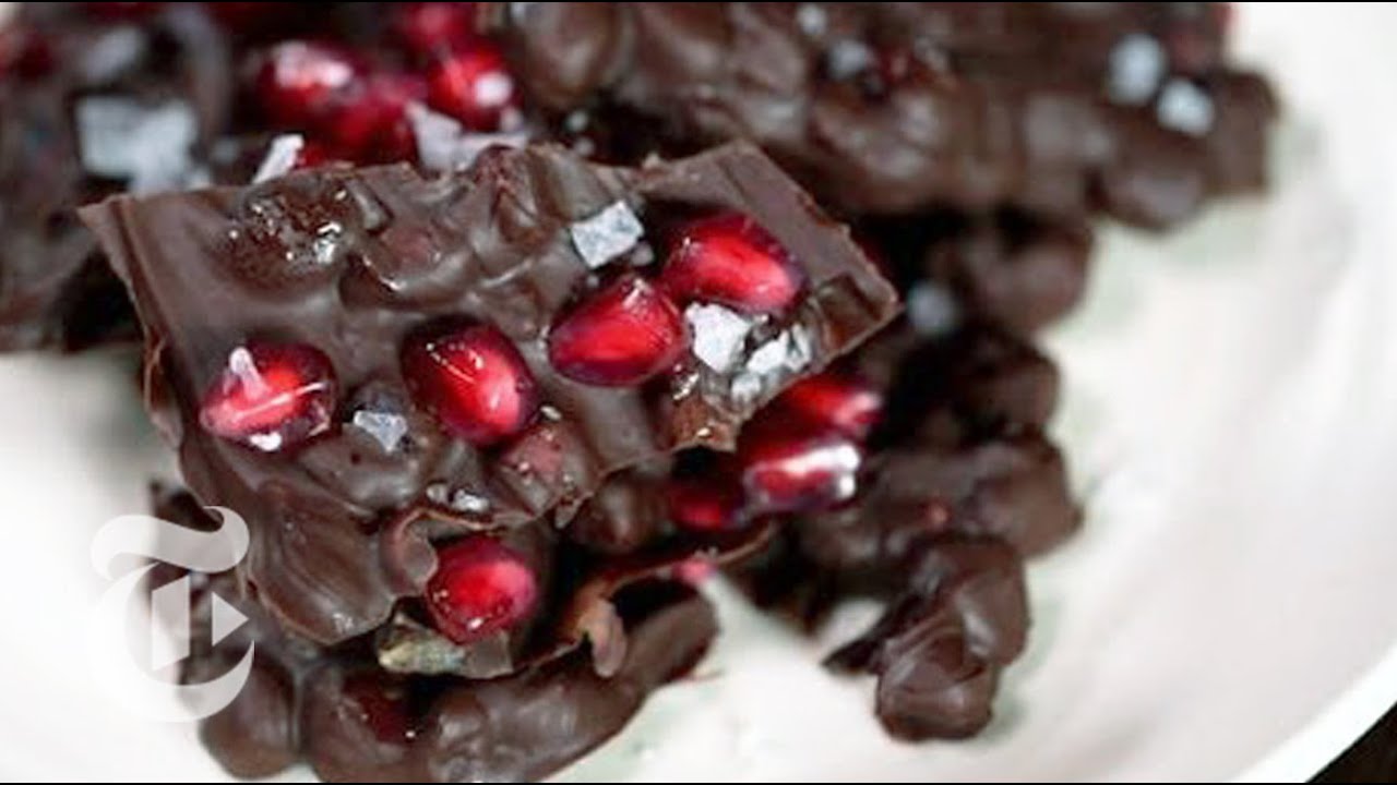 Dark Chocolate and Pomegranate Bark - Cooking With Melissa Clark | The New York Times