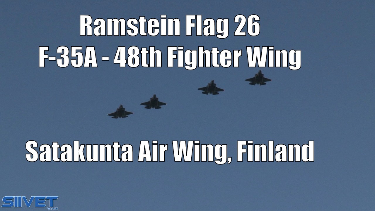 Four Plane  F-35A Formation Return From Ramstein Flag 26 Mission 10.6.2026 Finland